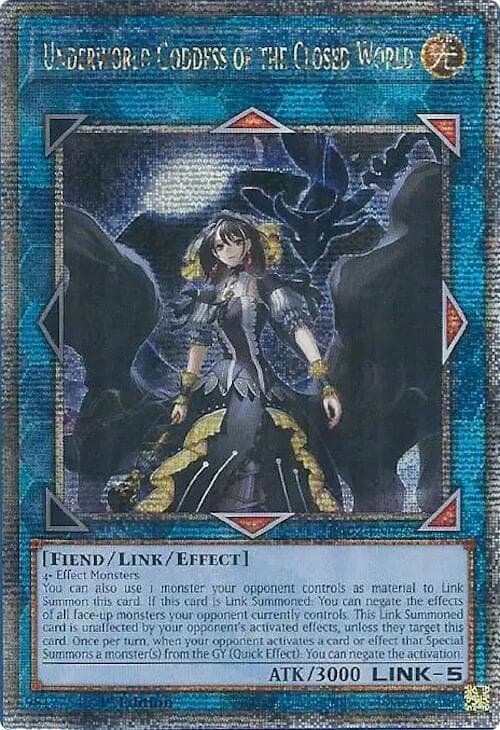 Underworld Goddess of the Closed World - RA02-EN045 Quarter Century Secret Rare 1st Edition