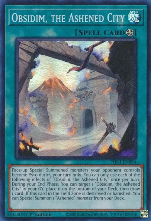 Obsidim, the Ashened City - PHNI-EN094 Super Rare 1st Edition