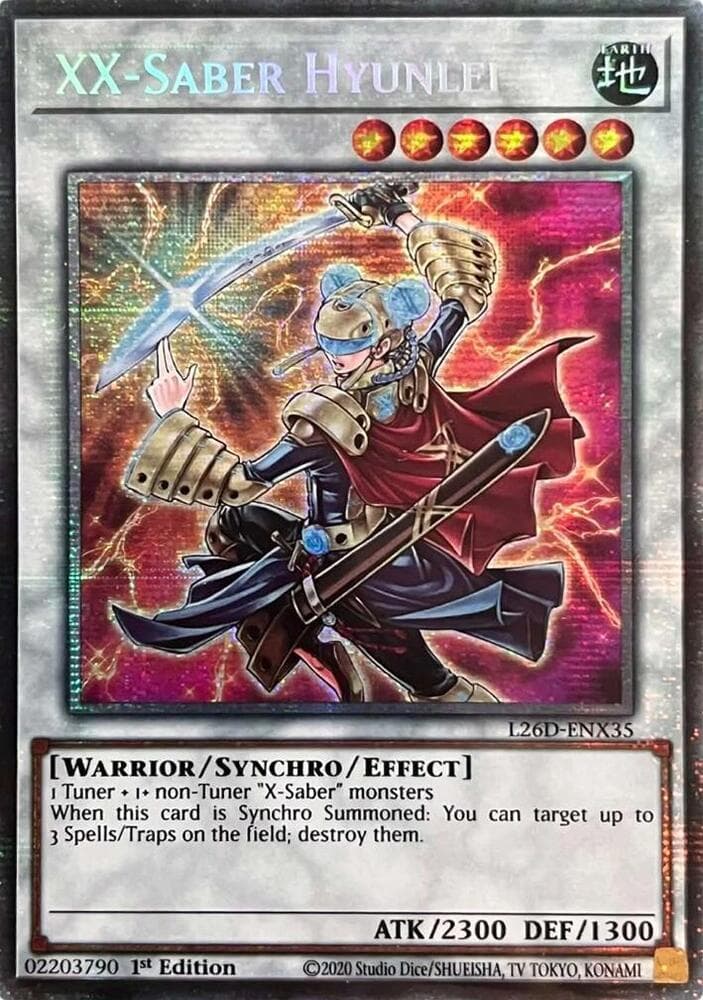 XX-Saber Hyunlei - L26D-ENX35 Starlight Rare 1st Edition